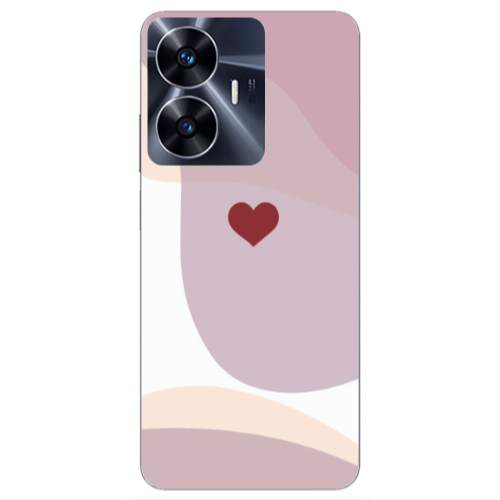 Realme Note 50 Wavy Heart Transparent Silicone TPU Θήκη