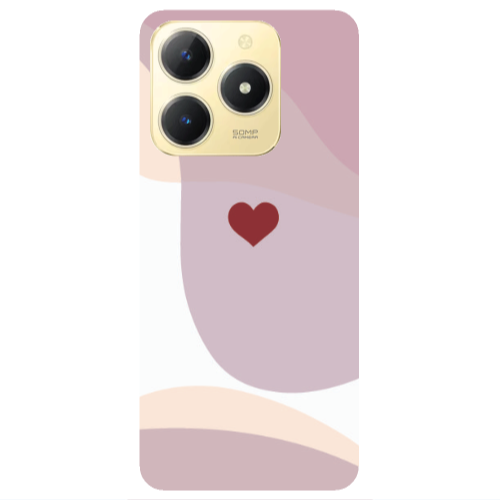 Realme C61 Wavy Heart Transparent Silicone TPU Θήκη