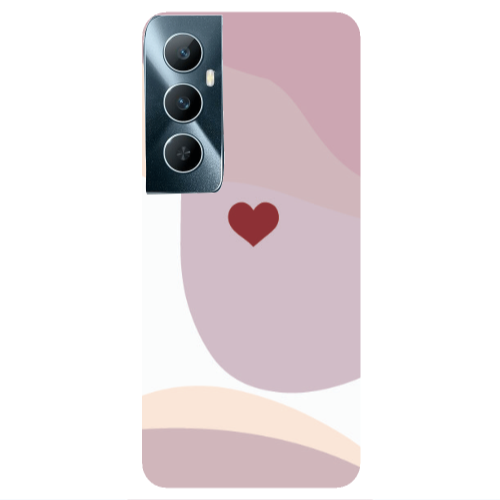 Realme C65 Wavy Heart Transparent Silicone TPU Θήκη