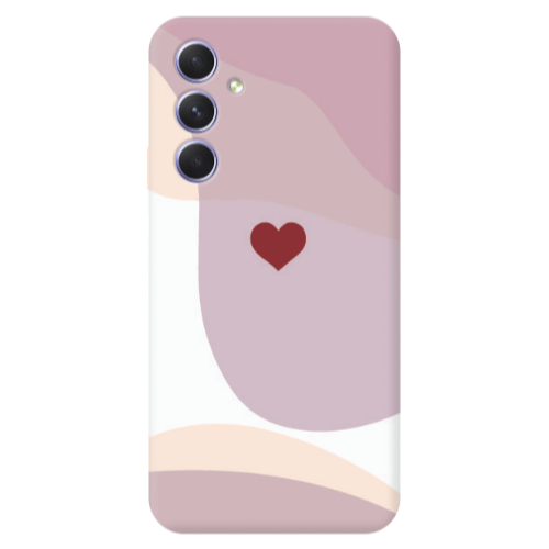 Samsung A56 Wavy Heart Transparent Silicone TPU Θήκη