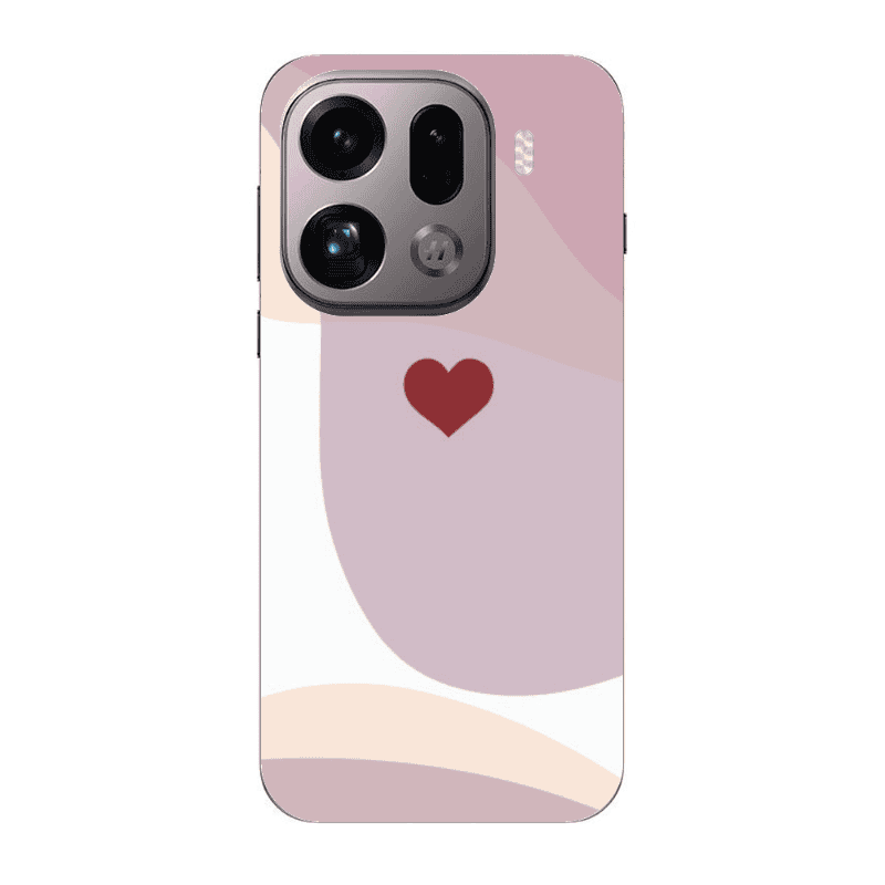 Oppo Find X9 Pro Wavy Heart Transparent Silicone TPU Θήκη