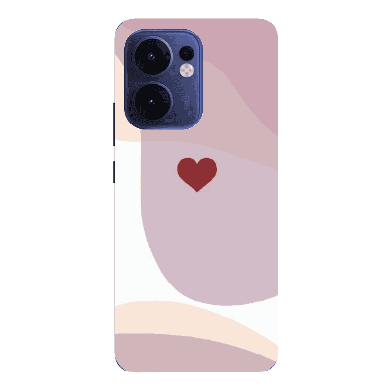 Oppo Reno 13 F Wavy Heart Transparent Silicone TPU Θήκη