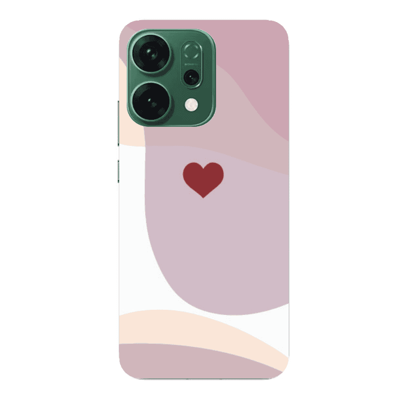 Oppo RENO 14 Wavy Heart Transparent Silicone TPU Θήκη