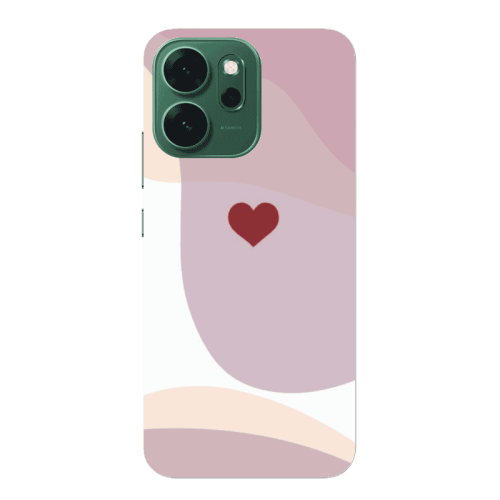 Oppo 14 F Wavy Heart Transparent Silicone TPU Θήκη