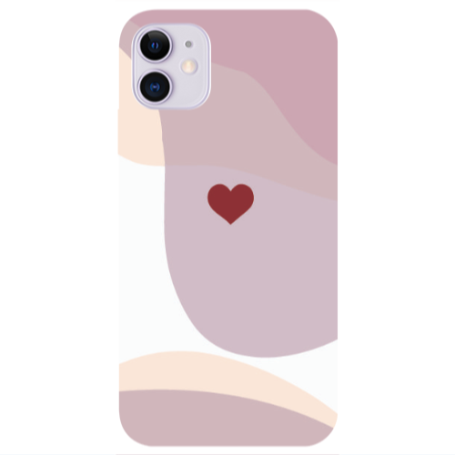 Apple iPhone 11  Wavy Heart Transparent Silicone TPU Θήκη
