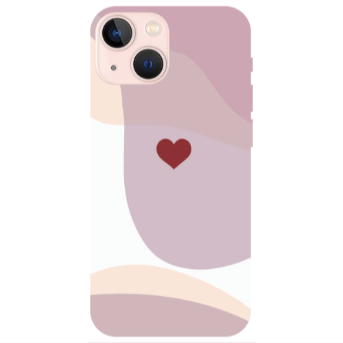 Apple iPhone 13 Wavy Heart Transparent Silicone TPU Θήκη