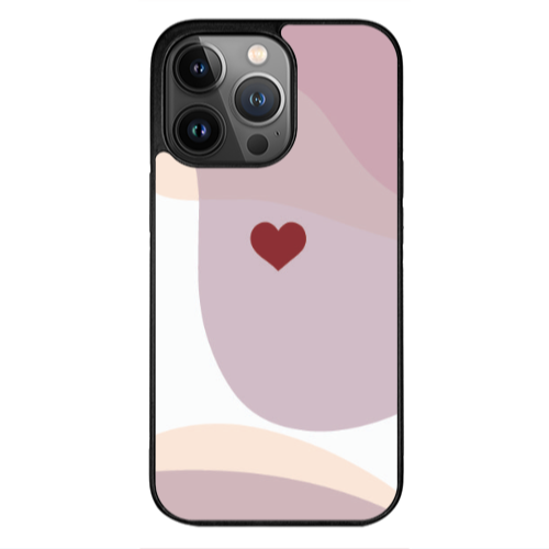 Apple iPhone 13 Pro Max Wavy Heart Black Glossy Θήκη