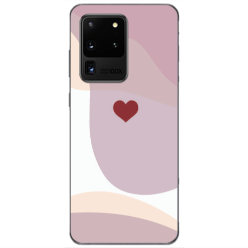 Samsung S20 Ultra Wavy Heart Transparent Silicone TPU Θήκη