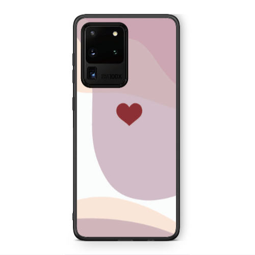 Samsung S20 Ultra Wavy Heart Black Glossy Θήκη