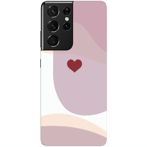 Samsung S21 Ultra Wavy Heart Transparent Silicone TPU Θήκη