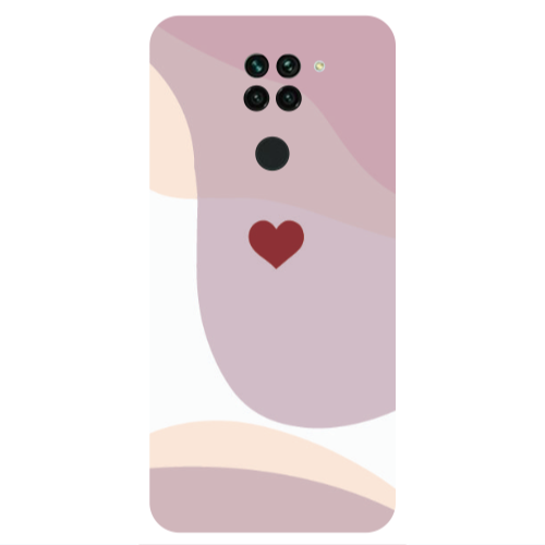 Xiaomi Redmi Note 9 Wavy Heart Transparent Silicone TPU Θήκη