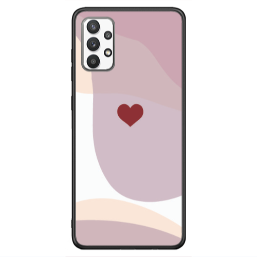Samsung A13 4G Wavy Heart Black Glossy Θήκη