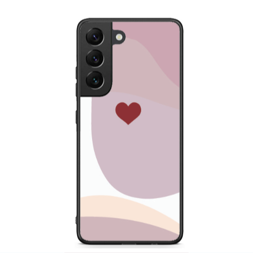 Samsung S22 Wavy Heart Black Glossy Θήκη