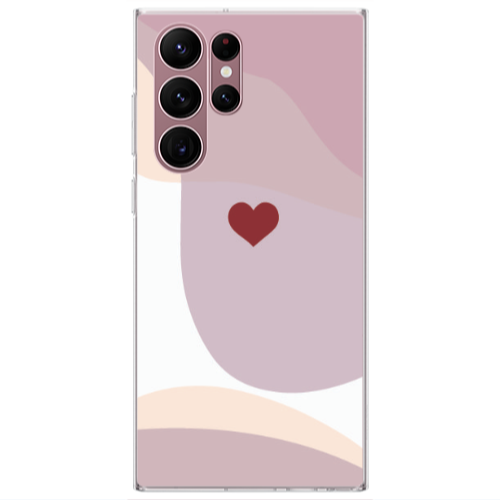 Samsung S22 Ultra Wavy Heart Transparent Silicone TPU Θήκη
