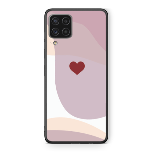 Samsung A22 4G Wavy Heart Black Glossy Θήκη