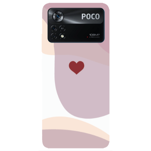 Xiaomi Poco X4 Pro Wavy Heart Transparent Silicone TPU Θήκη