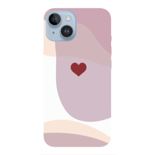 Apple iPhone 14  Wavy Heart Transparent Silicone TPU Θήκη