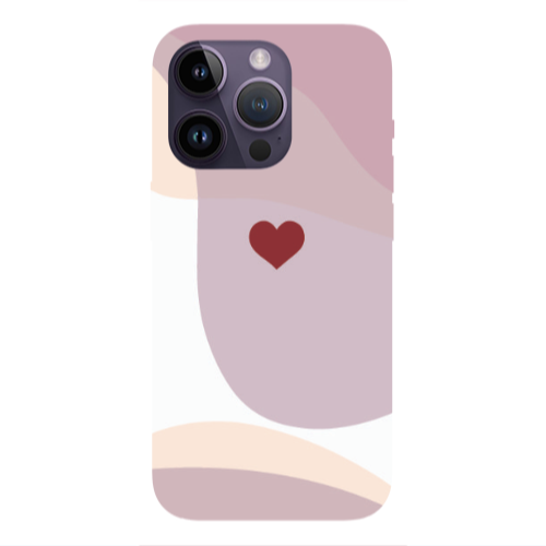 Apple iPhone 14 Pro  Wavy Heart Transparent Silicone TPU Θήκη