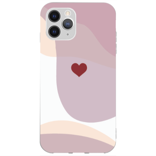 Apple iPhone 13 Pro Wavy Heart Transparent Silicone TPU Θήκη
