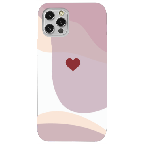 Apple iPhone 12 Pro Wavy Heart Transparent Silicone TPU Θήκη