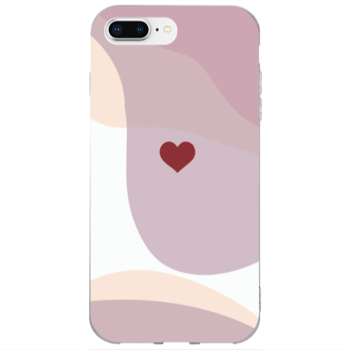 Apple iPhone 7 Plus Wavy Heart Transparent Silicone TPU Θήκη