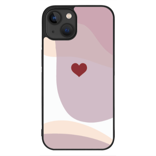Apple iPhone 13 Mini Wavy Heart Black Glossy Θήκη