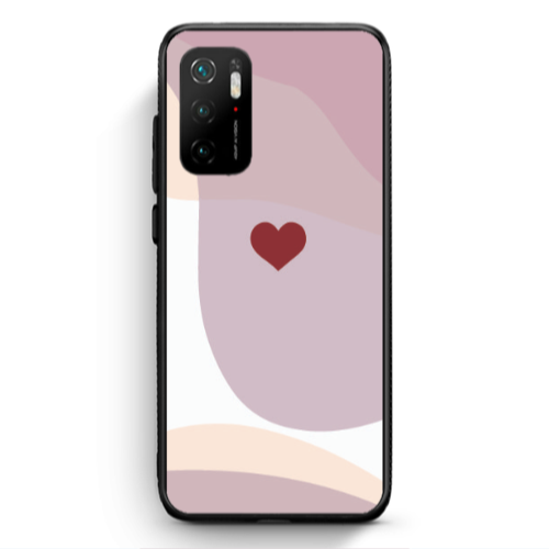 Xiaomi Poco M3 Pro Wavy Heart Black Glossy Θήκη