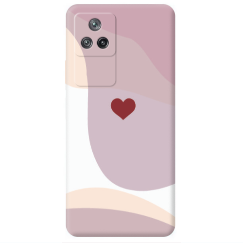 Xiaomi Poco F4 Wavy Heart Transparent Silicone TPU Θήκη