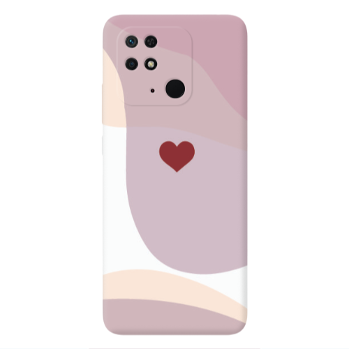 Xiaomi Poco C40 Wavy Heart Transparent Silicone TPU Θήκη