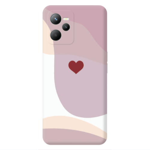 Realme C35 Wavy Heart Transparent Silicone TPU Θήκη