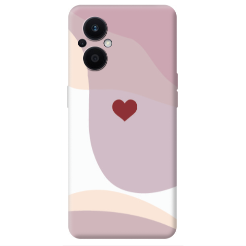 Oppo Reno 7 Lite Wavy Heart Transparent Silicone TPU Θήκη