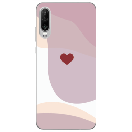 Huawei P30 Wavy Heart Transparent Silicone TPU Θήκη