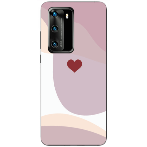Huawei P40 Wavy Heart Transparent Silicone TPU Θήκη