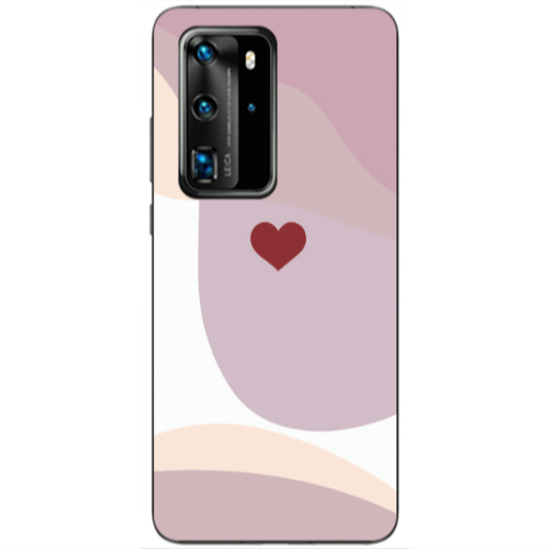 Huawei P40 Pro Wavy Heart Transparent Silicone TPU Θήκη
