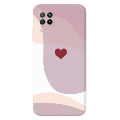 Huawei P40 Lite Wavy Heart Transparent Silicone TPU Θήκη