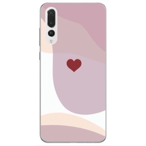 Huawei P20 Pro Wavy Heart Transparent Silicone TPU Θήκη