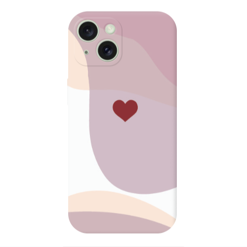 Apple iPhone 15 Plus Wavy Heart Transparent Silicone TPU Θήκη