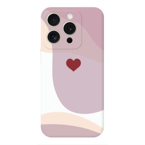 Apple iPhone 15 Pro Wavy Heart Transparent Silicone TPU Θήκη