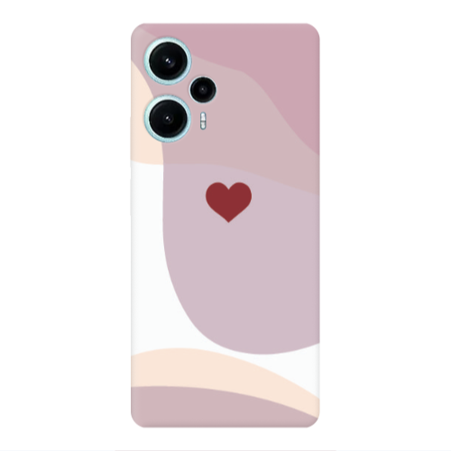 Xiaomi Poco F5 Wavy Heart Transparent Silicone TPU Θήκη