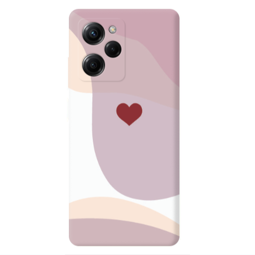 Xiaomi Poco X5 Pro Wavy Heart Transparent Silicone TPU Θήκη