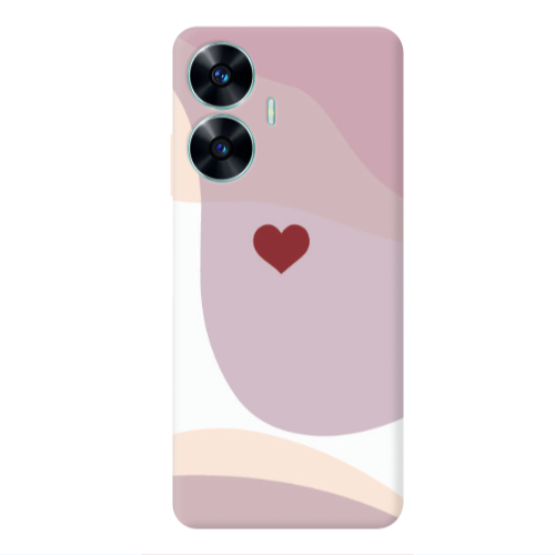 Realme C55 Wavy Heart Transparent Silicone TPU Θήκη
