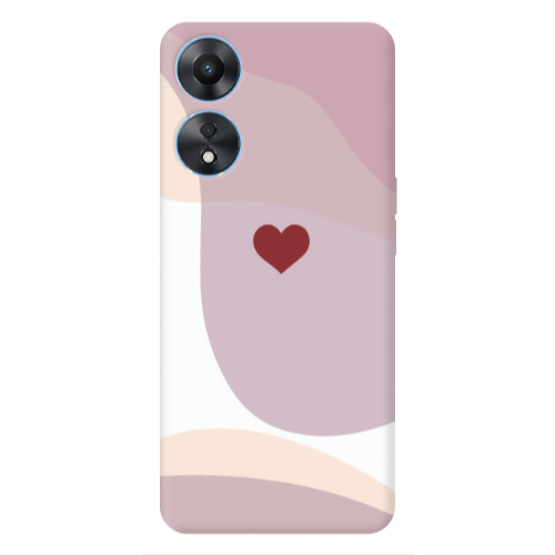 Oppo A 98 Wavy Heart Transparent Silicone TPU Θήκη