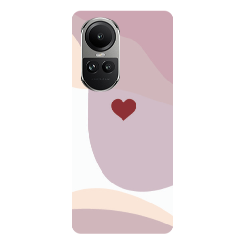 Oppo Reno10 5G Wavy Heart Transparent Silicone TPU Θήκη