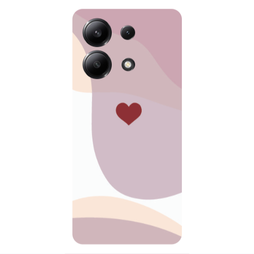 Xiaomi Redmi Note 13 4G Wavy Heart Transparent Silicone TPU Θήκη