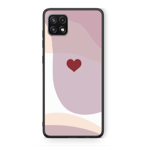 Samsung A22 5G Wavy Heart Black Glossy Θήκη