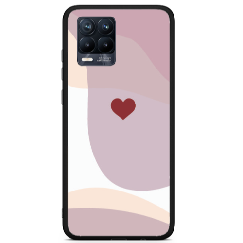 Realme 8 i Wavy Heart Black Glossy Θήκη