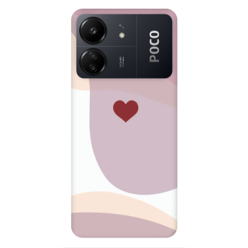 Xiaomi Poco C65 Wavy Heart Transparent Silicone TPU Θήκη
