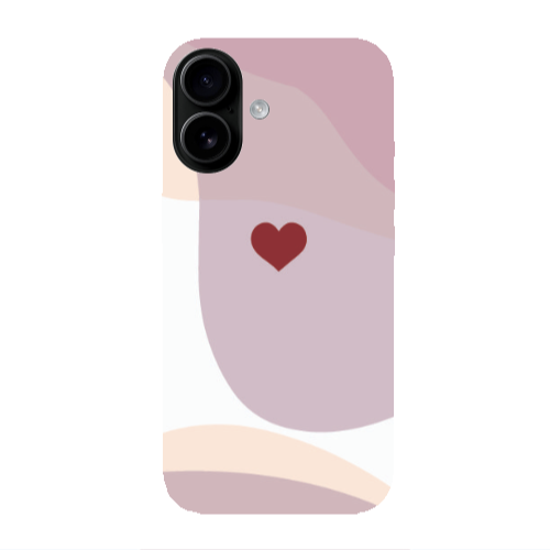 Apple Iphone 16 Wavy Heart Transparent Silicone TPU Θήκη
