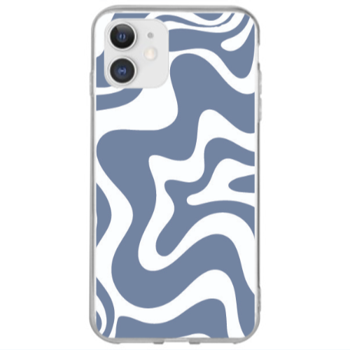 Apple iPhone 12 Wavy Transparent Silicone TPU Θήκη