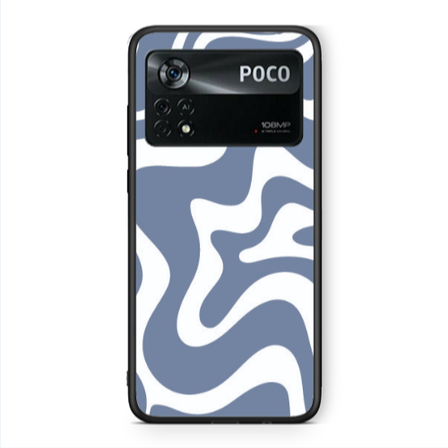 Xiaomi Poco X4 Pro Wavy Black Glossy Θήκη